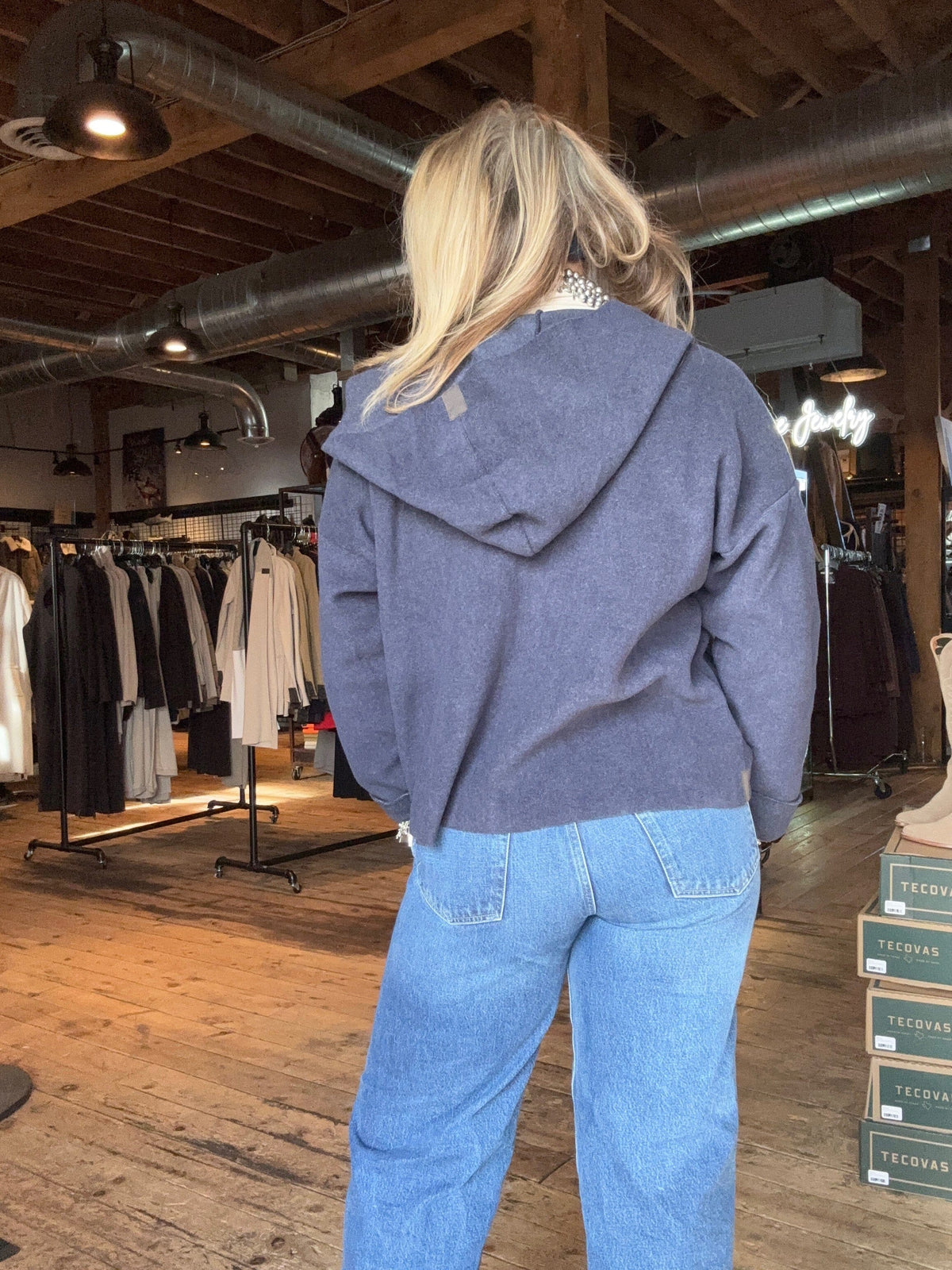 Evening Blue Sporty Cardigan - Henriette Steffensen - 7158EB