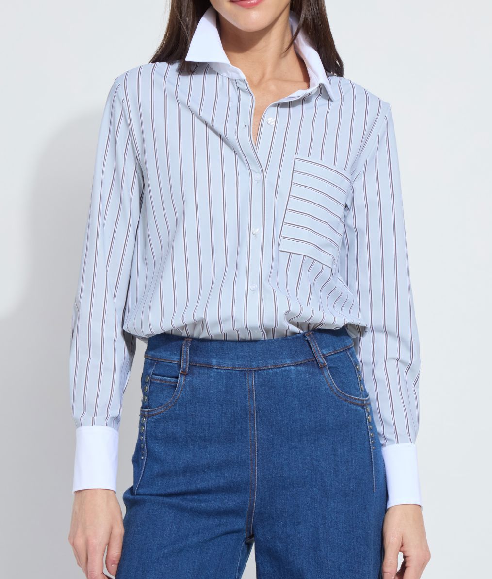 Executive Stripe Blouse - Lysse - LY3638S