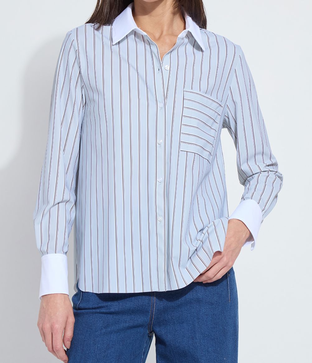 Executive Stripe Blouse - Lysse - LY3638S