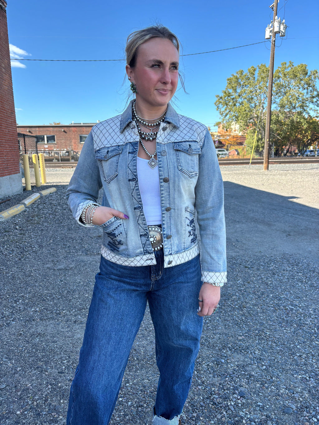 Faith Washed Denim Jacket - Madison Creek -FTHD – STONE FEATHER ROAD