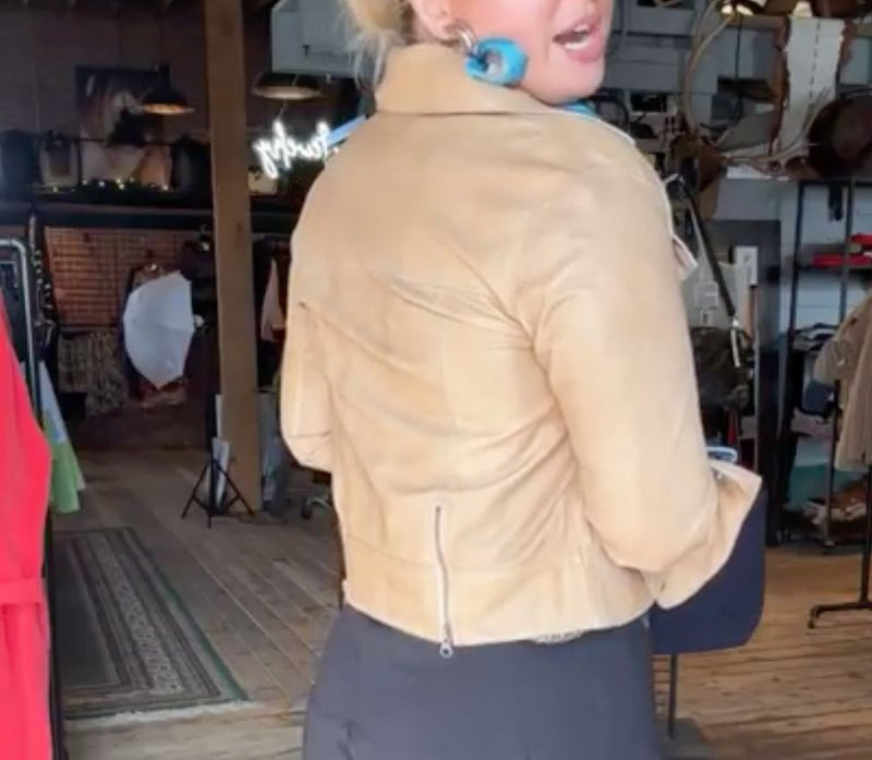 Fawn Jessie Patina Leather Jacket - 581J446