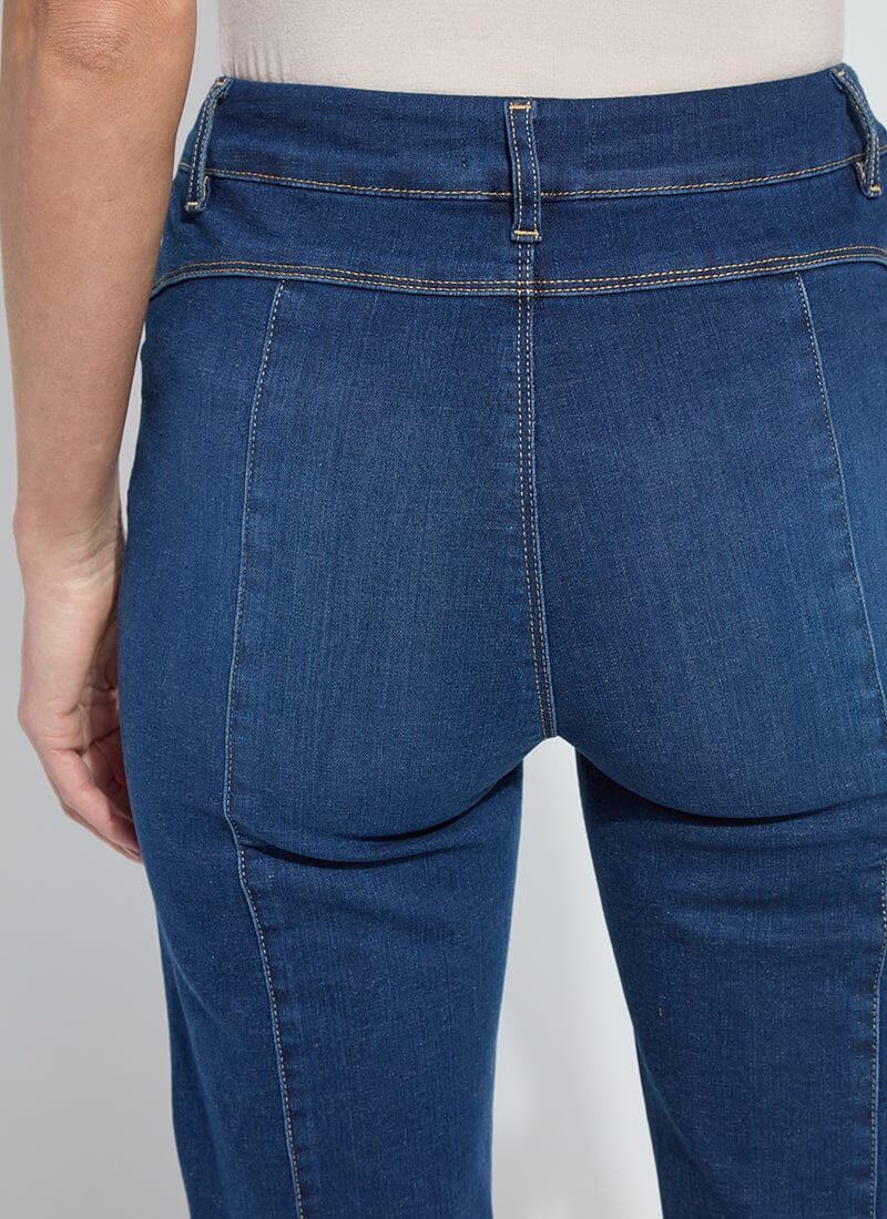 Felicity Fringe Wide Leg Denim Trouser - Lt. Indigo - LY3740