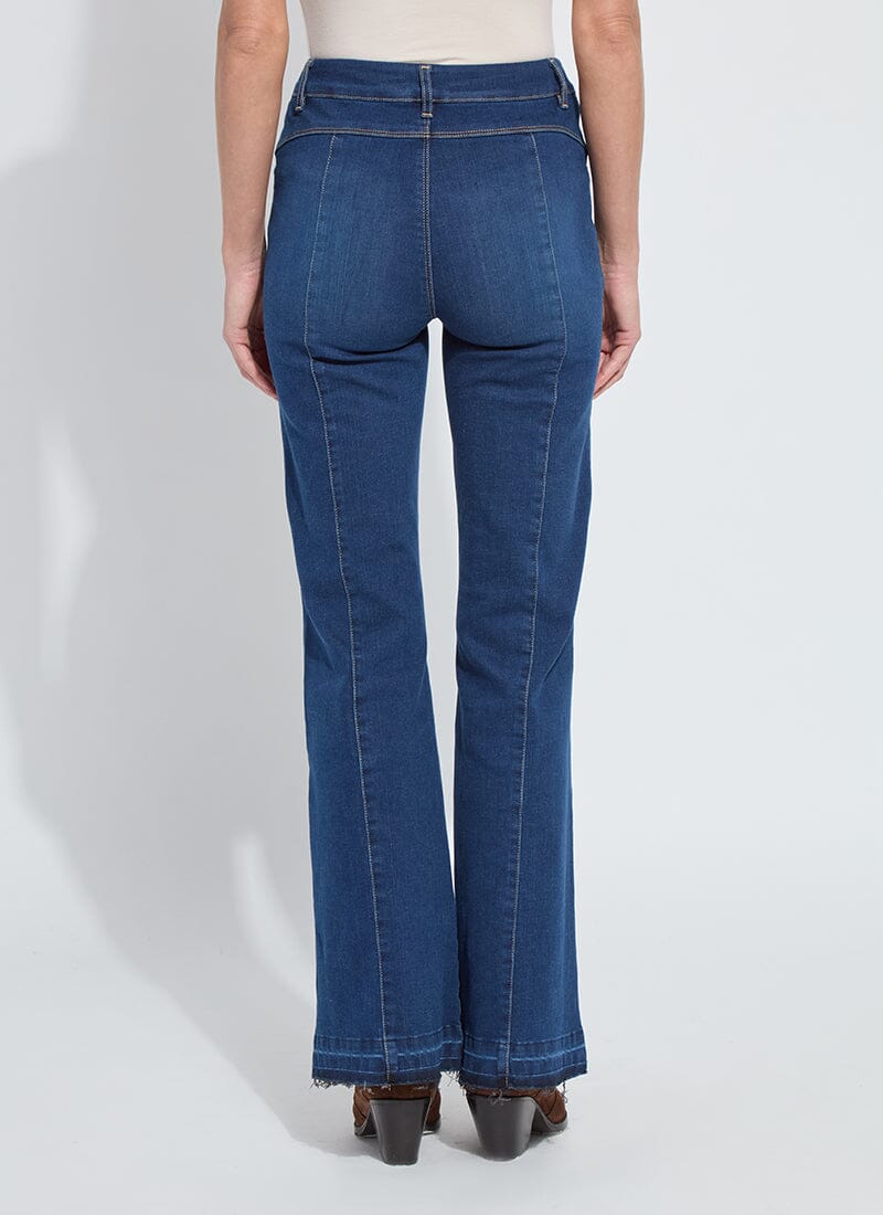 Felicity Fringe Wide Leg Denim Trouser - Lt. Indigo - LY3740