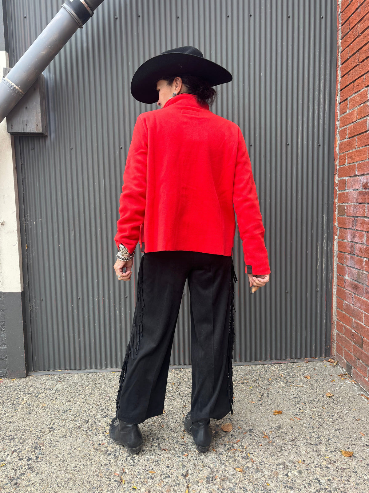 Fleece Cardigan - Tomato - Henriette Steffensen - 7164TM