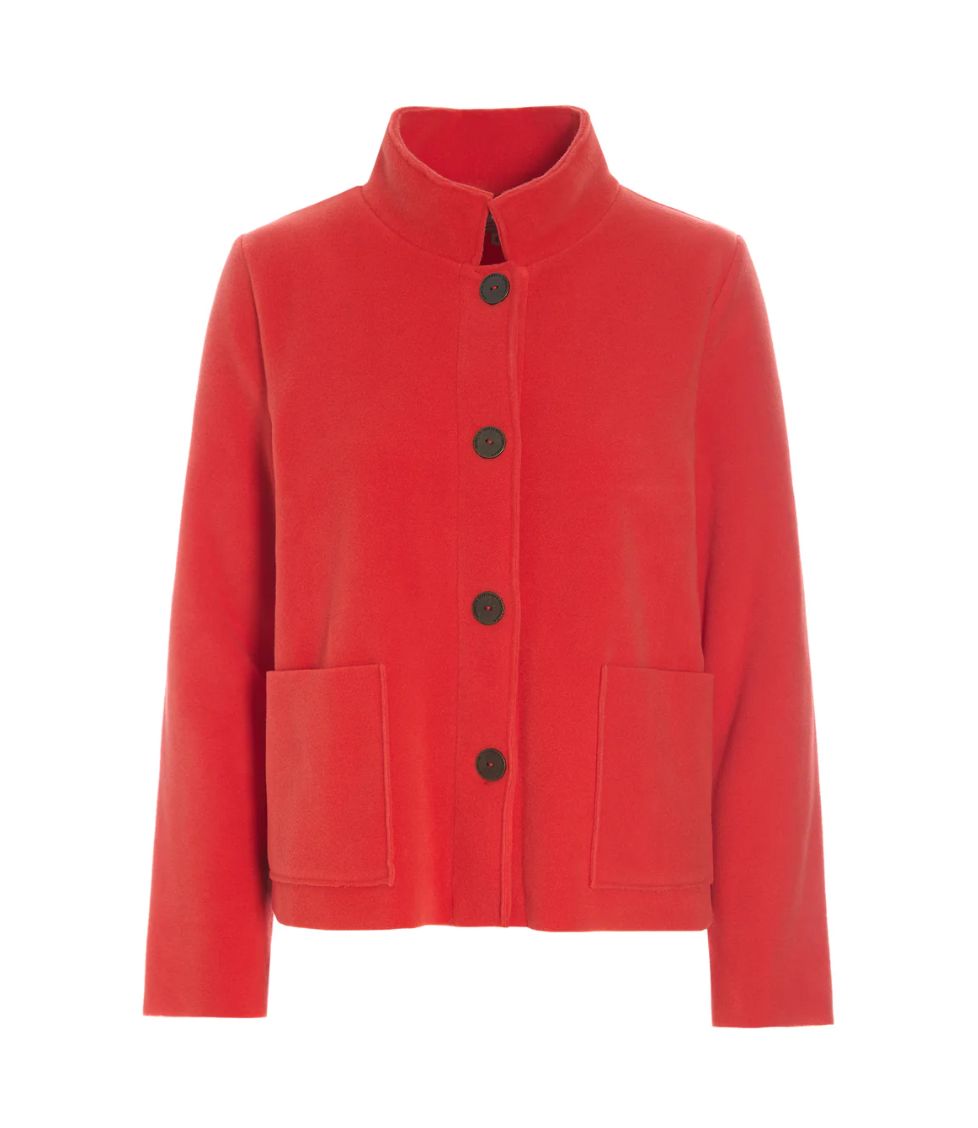 Fleece Cardigan - Tomato - Henriette Steffensen - 7164TM