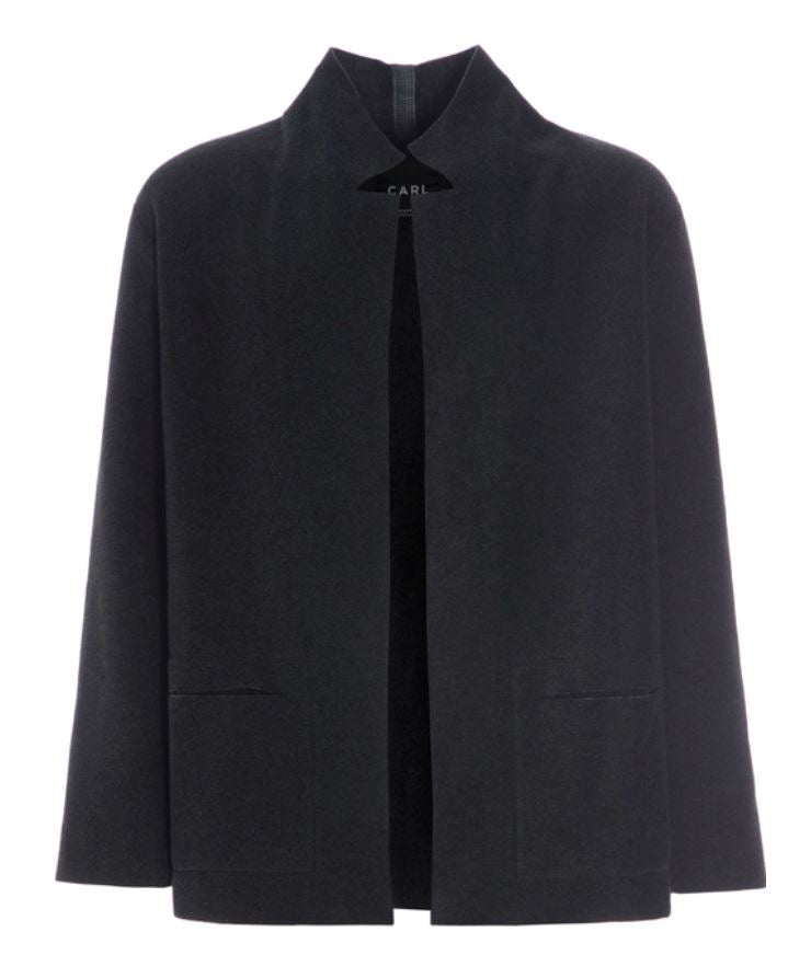 Fleece Carl Jacket - Soft Black - Henriette Steffensen