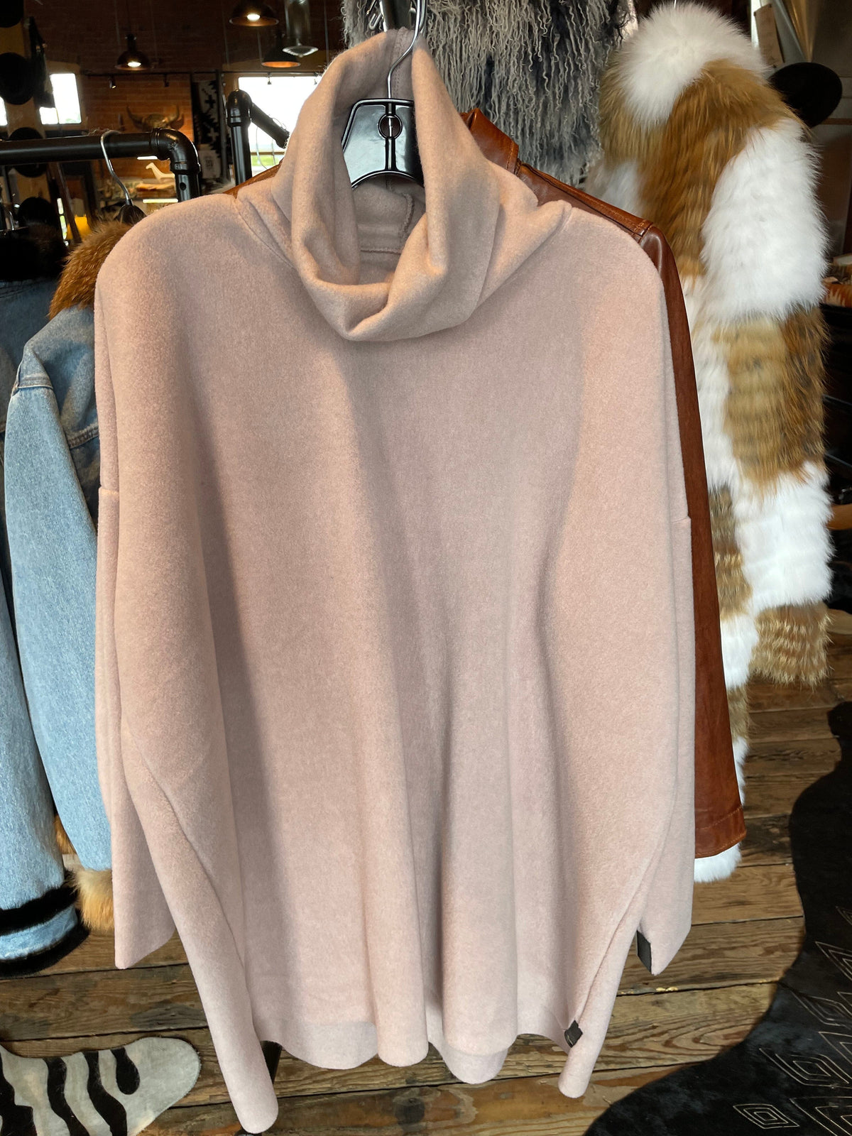 Fleece Hi-Neck Tunic - Nude - 1288N