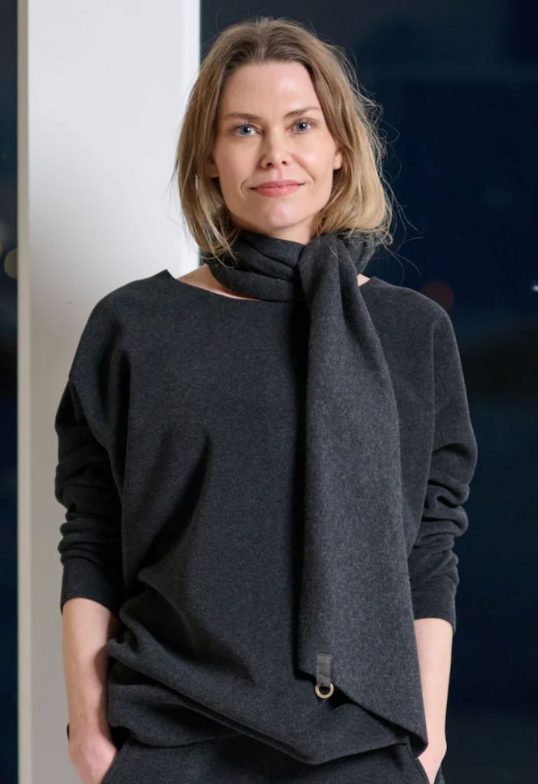 Fleece Mini Scarf - Soft Black - Henriette Steffensen - 5001-914