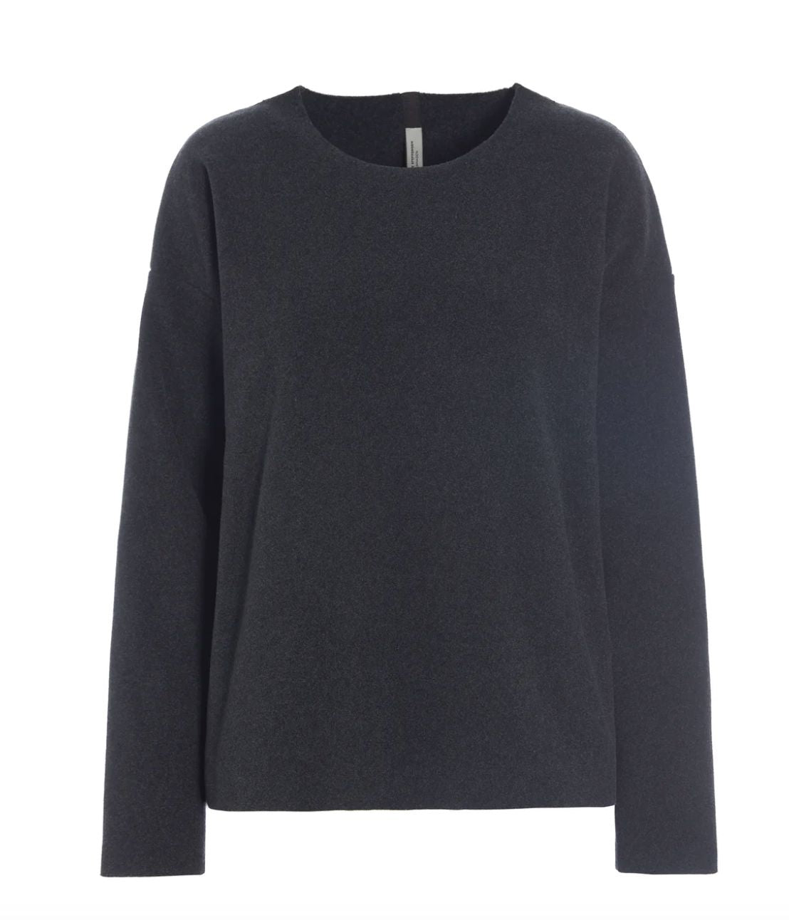 Fleece Round Neck Top - Soft Black - Henriette Steffensen - 1359SB