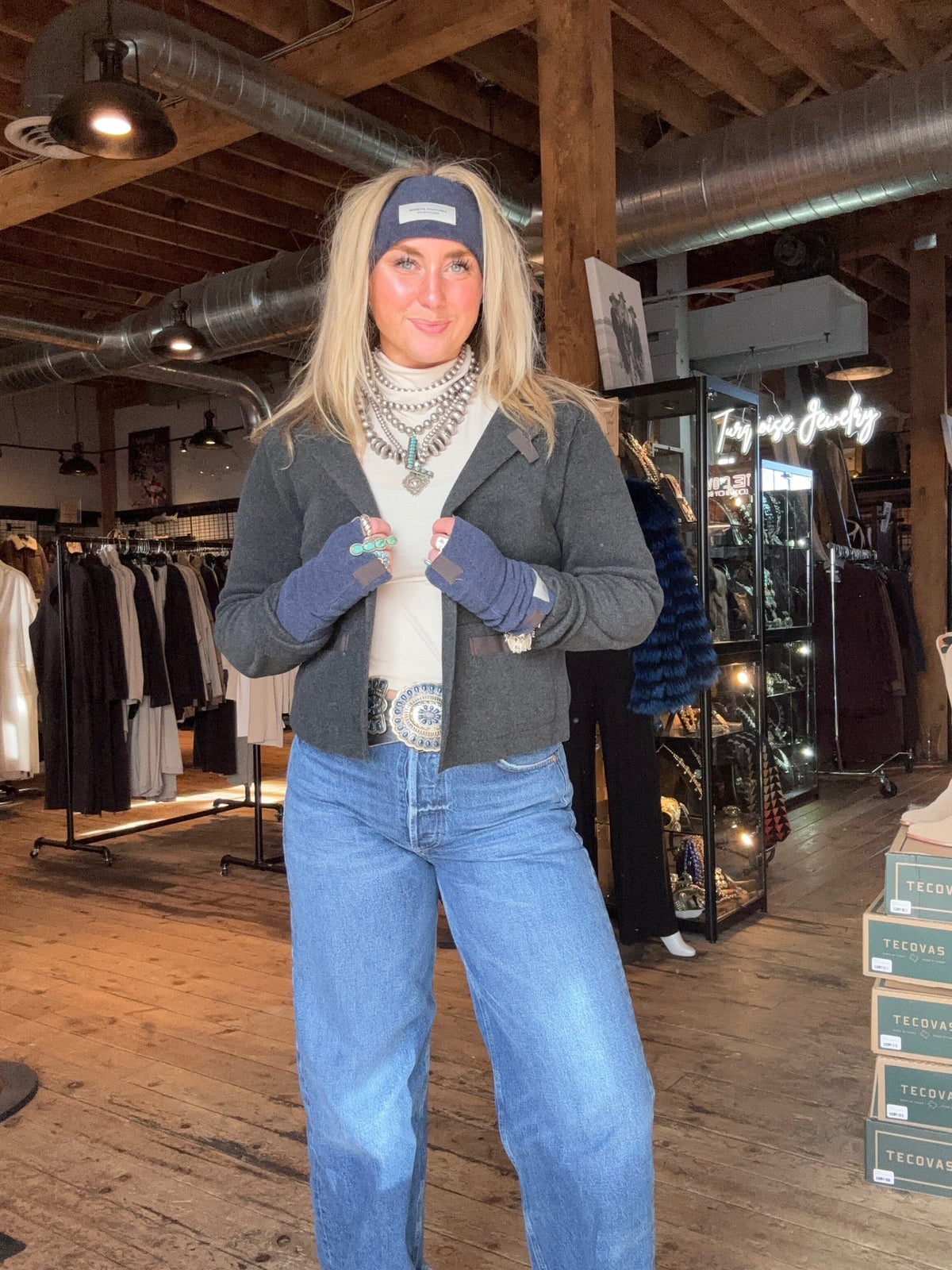 Fleece Short Cardigan - Soft Black - Henriette Steffensen - 7109SB