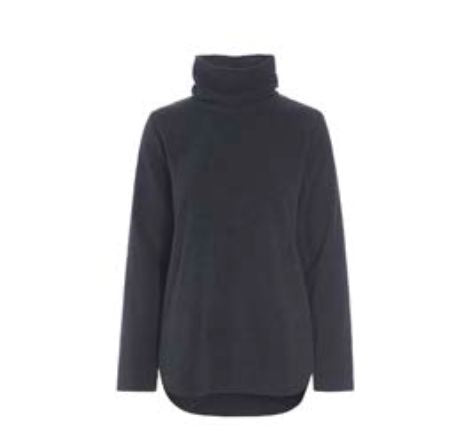 Fleece Turtle Neck - Soft Black - Henriette Steffensen - 1348SB