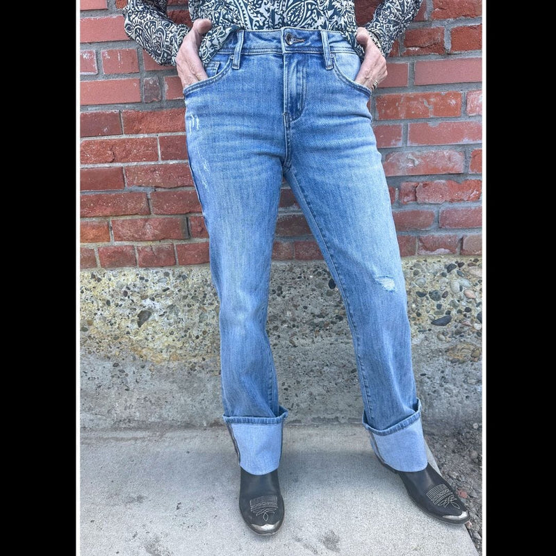 Flora - Mid Rise Cuffed Jean - Stellar - BY5217