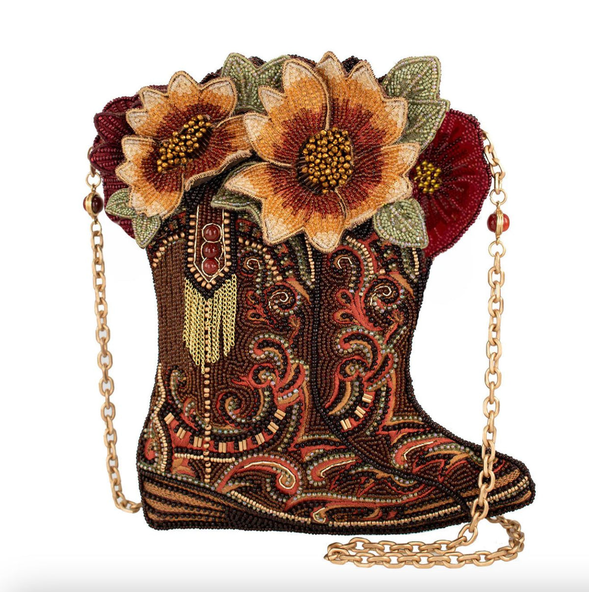 Floral Frontier Beaded Crossbody - MFS002713