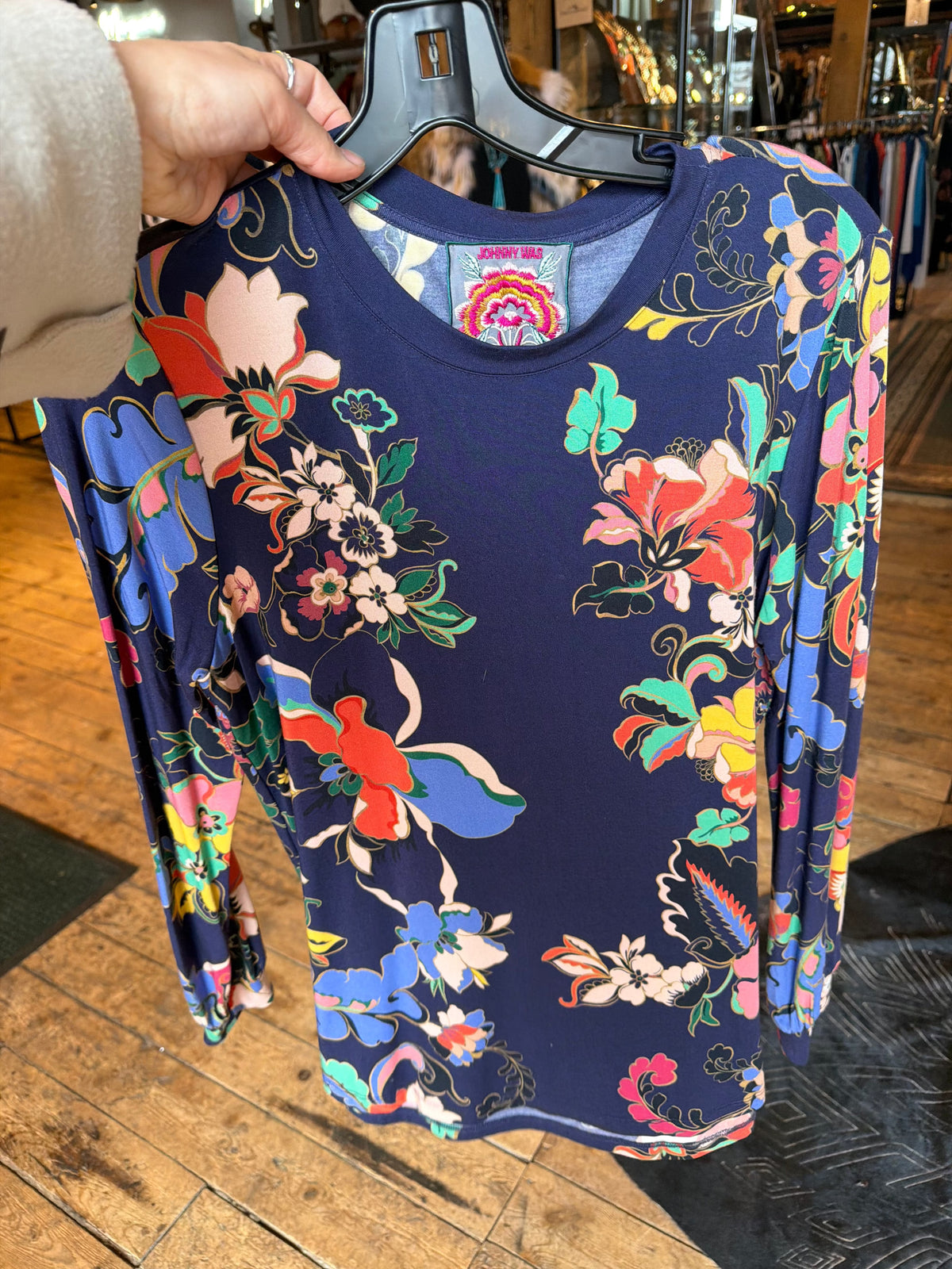 Floral Puffed Sleeve Mock - Johnny Was - T18625