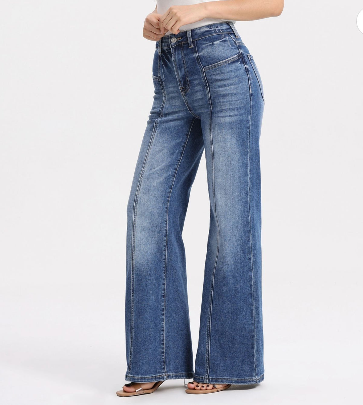 Front Seam/Medium Blue/HR/WL Jeans - BY8023