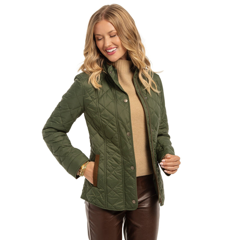 Georgia Quilted Nylon Jacket - Pine - GEORP