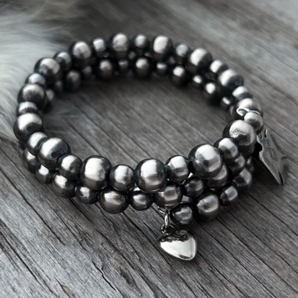 German Silver 6mm & 8mm Wrap Bracelet - GSWB-68M