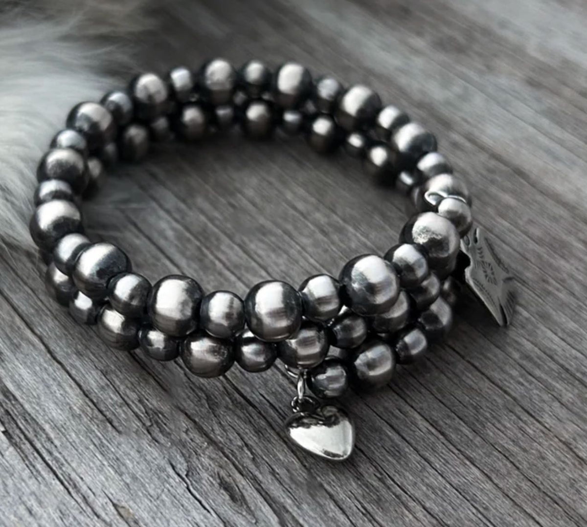 German Silver 6mm & 8mm Wrap Bracelet