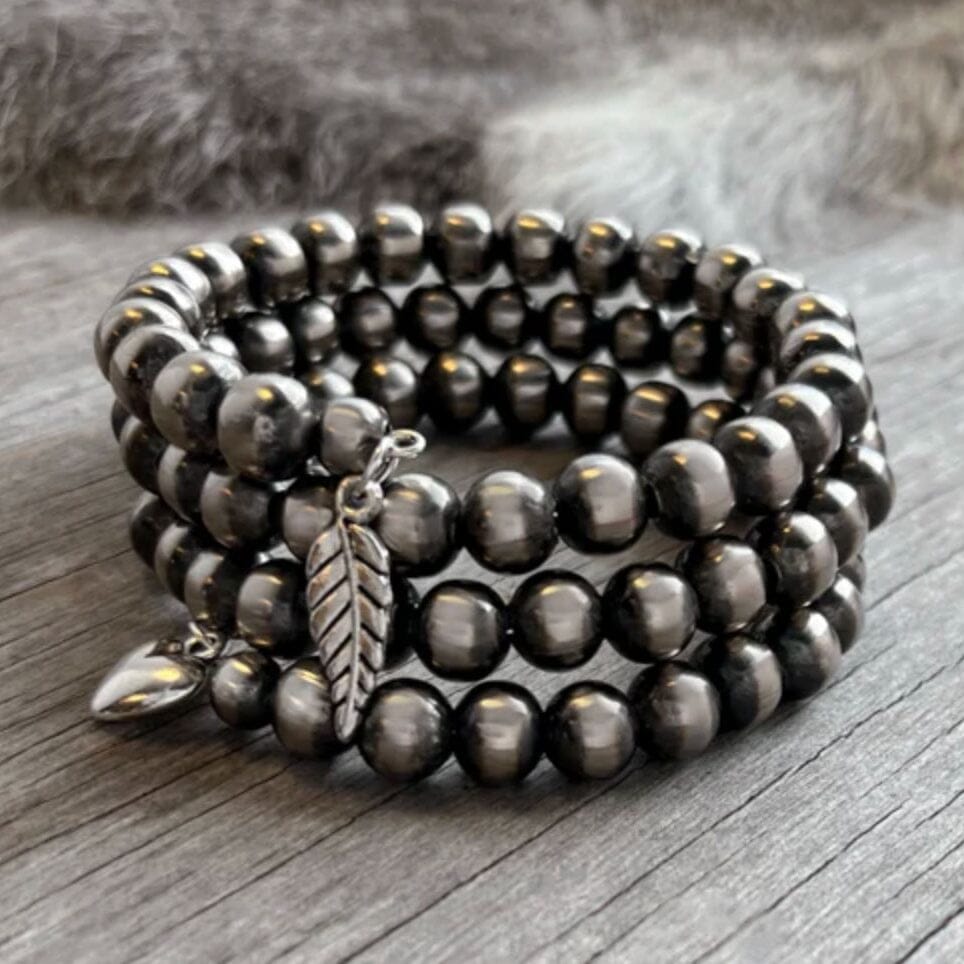 German Silver 8mm Wrap Bracelet - GSWB-8M