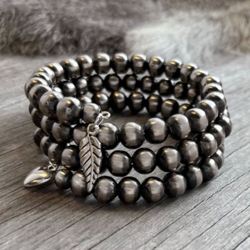 German Silver 8mm Wrap Bracelet - GSWB-8M