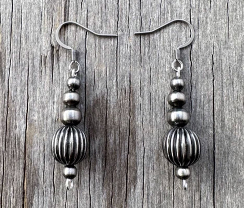 German Silver Drop Earring - ENPR-456P