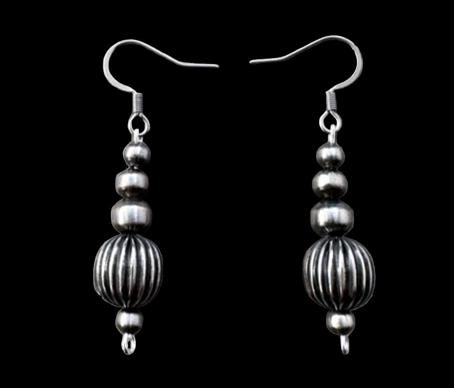 German Silver Drop Earring - ENPR-456P