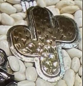 Gold Cactus Scarf Slide