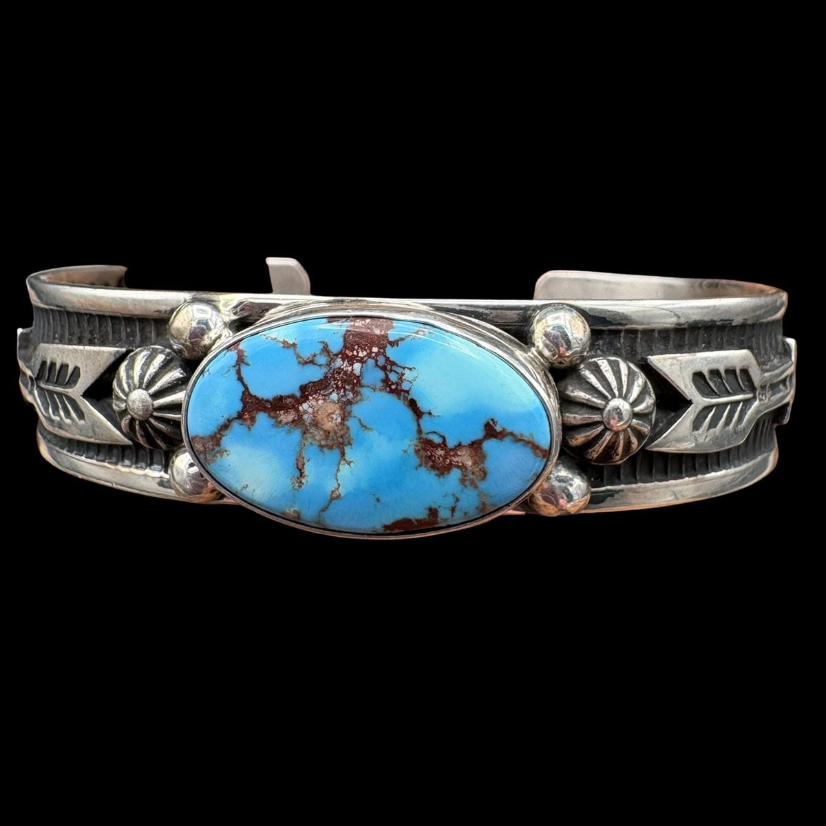Golden Hills Oval/Sterling Arrows Cuff - CSL36