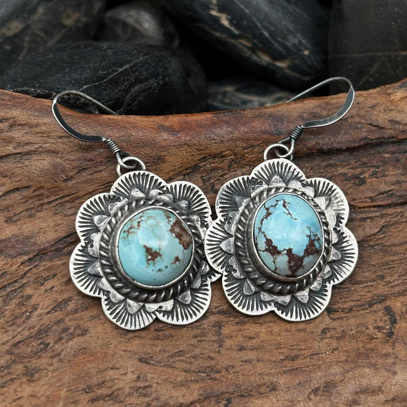 Golden Hills Turquoise Concho Earring - EAZ184