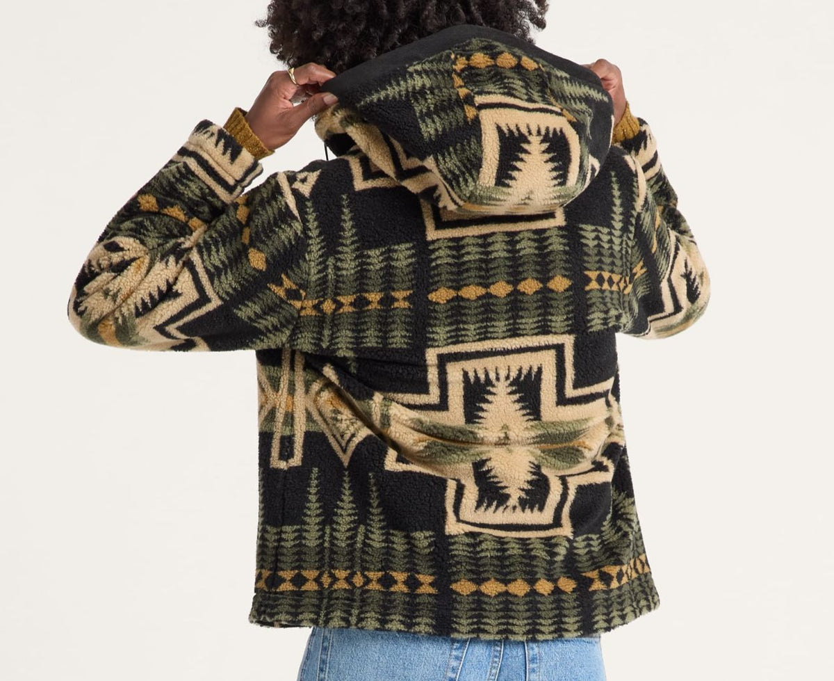 Green Cottonwood Hooded Bomber - Pendleton - C1465