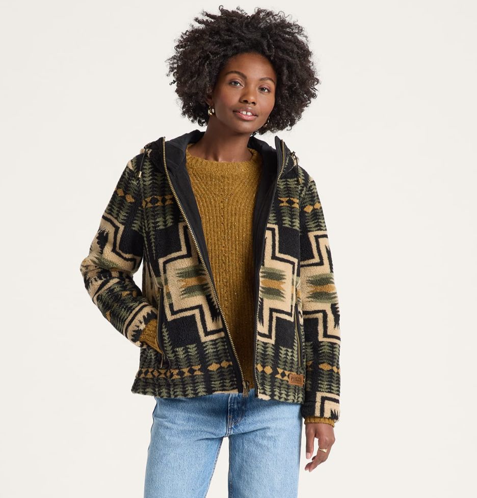 Green Cottonwood Hooded Bomber - Pendleton - C1465