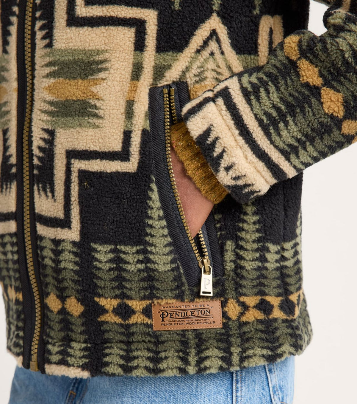 Green Cottonwood Hooded Bomber - Pendleton - C1465