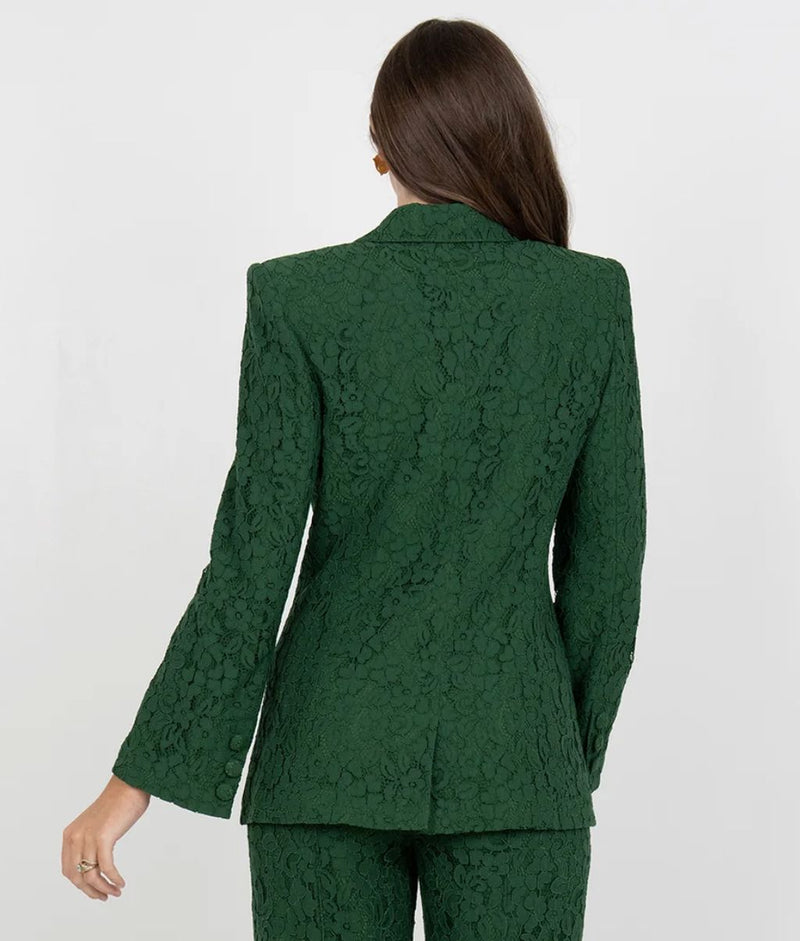 Green Paisley Lace Blazer - Emily McCarthy - EM573