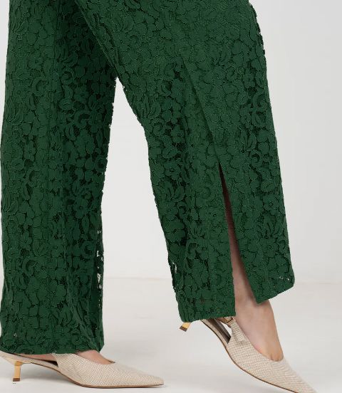 Green Paisley Lace Pants - Emily McCarthy - EM543