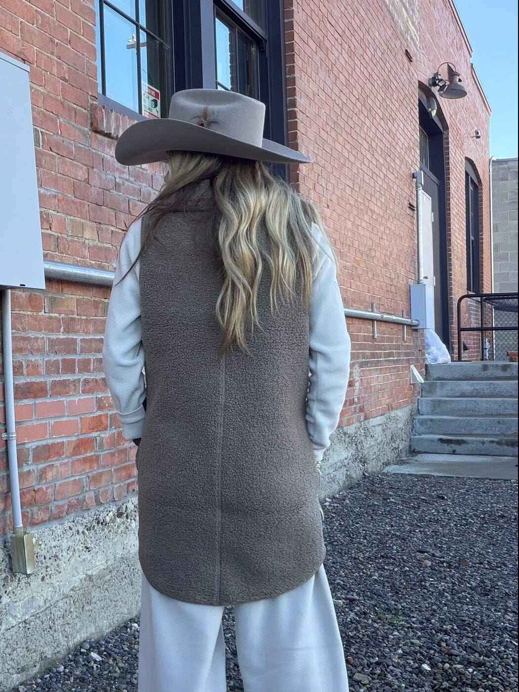 Greige Berber Zipper Vest - BPVGG