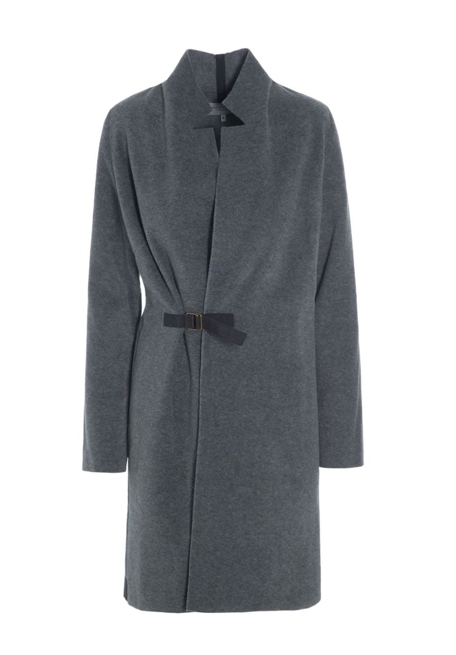 Grey Fleece Midi Wrap Cardigan - 7129GR