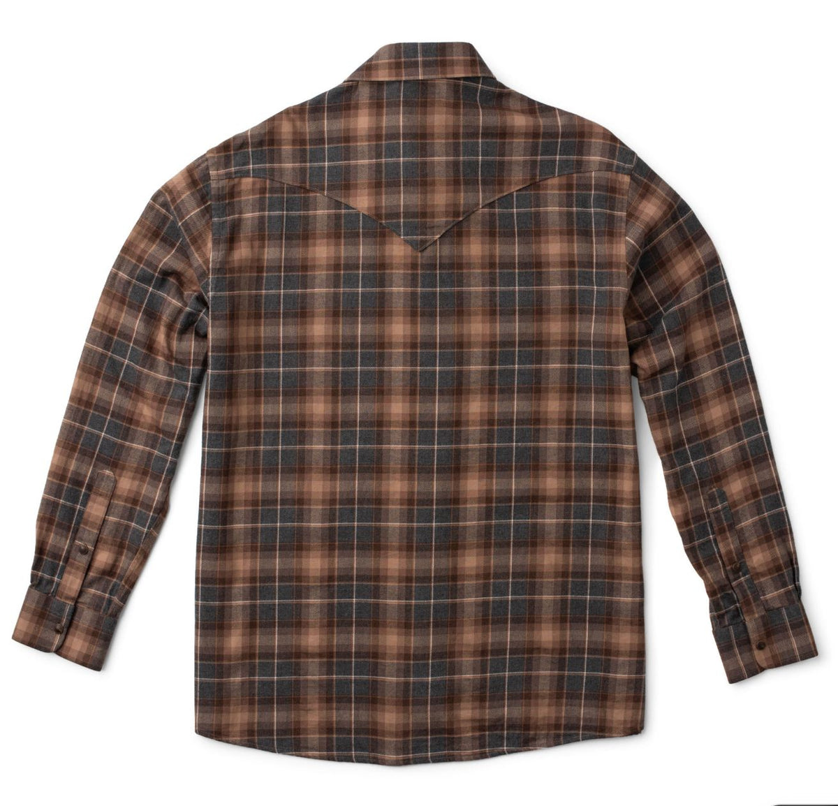 Grey/Brown Plaid Western Shirt - 301GB