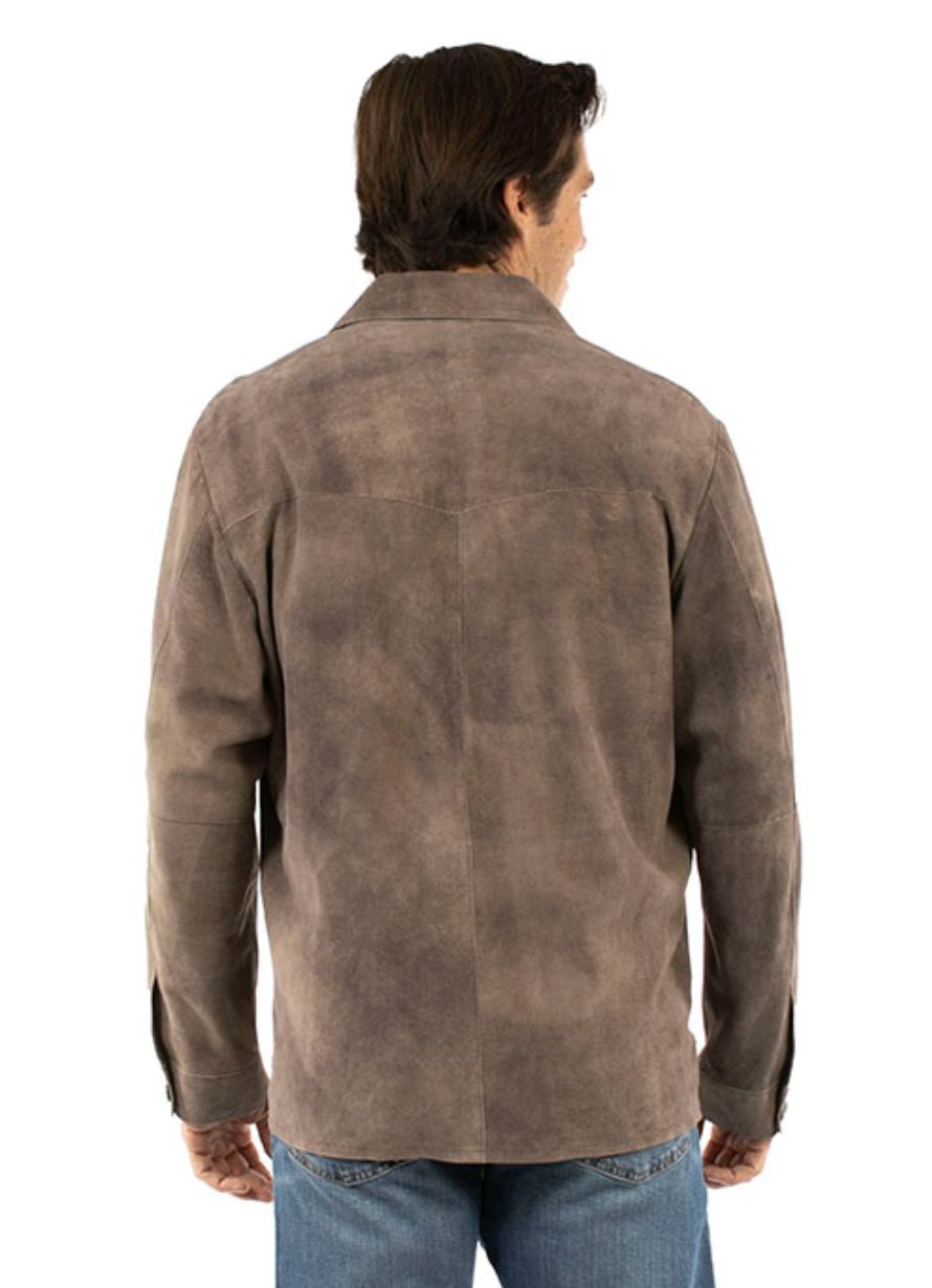 Grey/taupe Suede Shirt Jacket - Scully - 2065G
