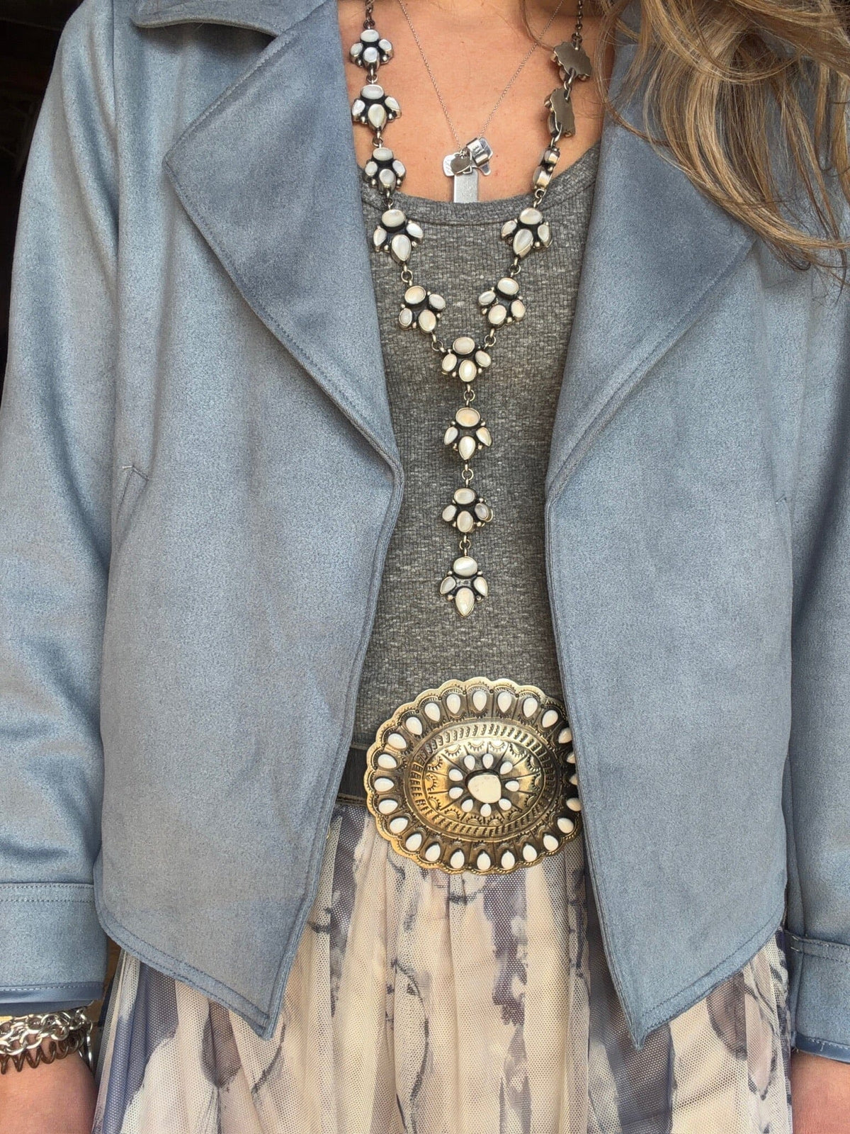 Guitar Faux Suede Moto Jacket - 4653GU