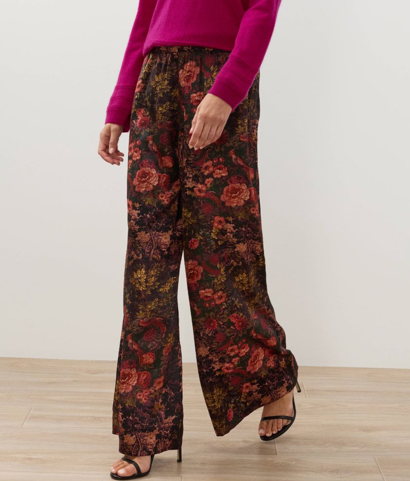 Gura Silk Wide Leg Pant - 40026G