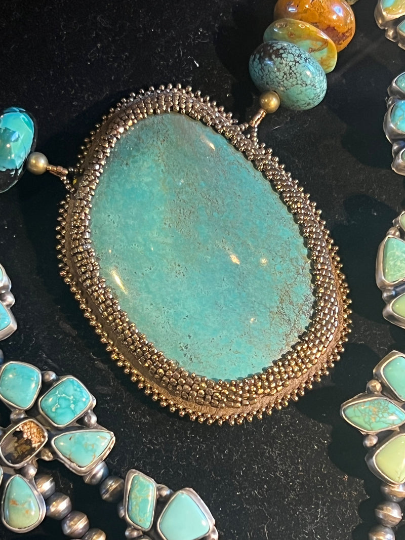 Hand Beaded Necklace Turquoise - SZN135