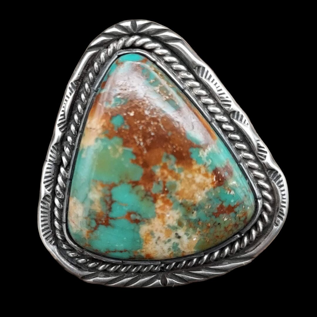 Handcrafted Sterling Silver Royston Turquoise Ring - Size 7.5 - RMH200