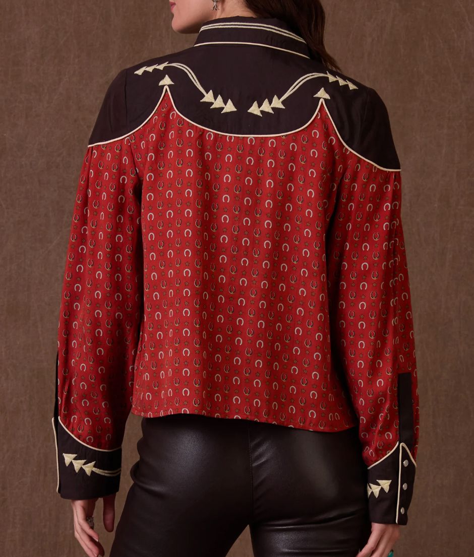 Hard Luck Top - Mahogany - Double D Ranch - T4093M