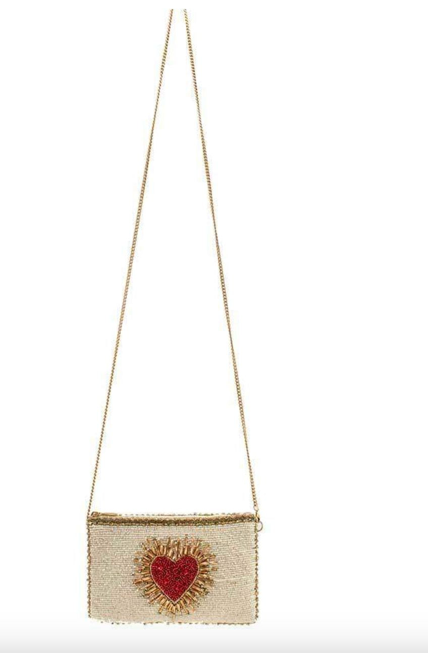 Heart Burst Beaded Bag - MFS001553