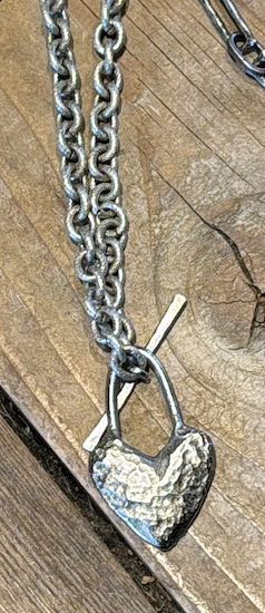 Heart Pendant/Silver Link Chain - NV2-102H
