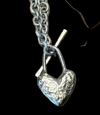Heart Pendant/Silver Link Chain - NV2-102H