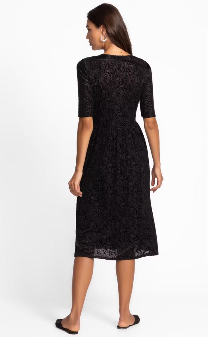 Helena Midi Black Dress