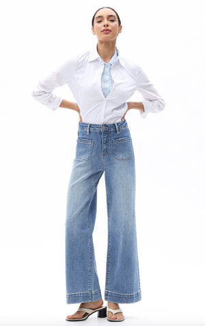 High Rise/Patch Pocket Jeans - BY8235