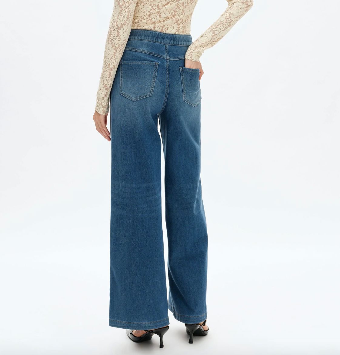 High Rise/Wide Leg Denim Jean - BY8282