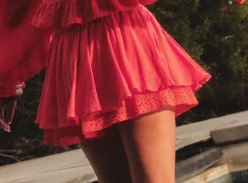 Honey Orange Gauze Skort - FPC235H